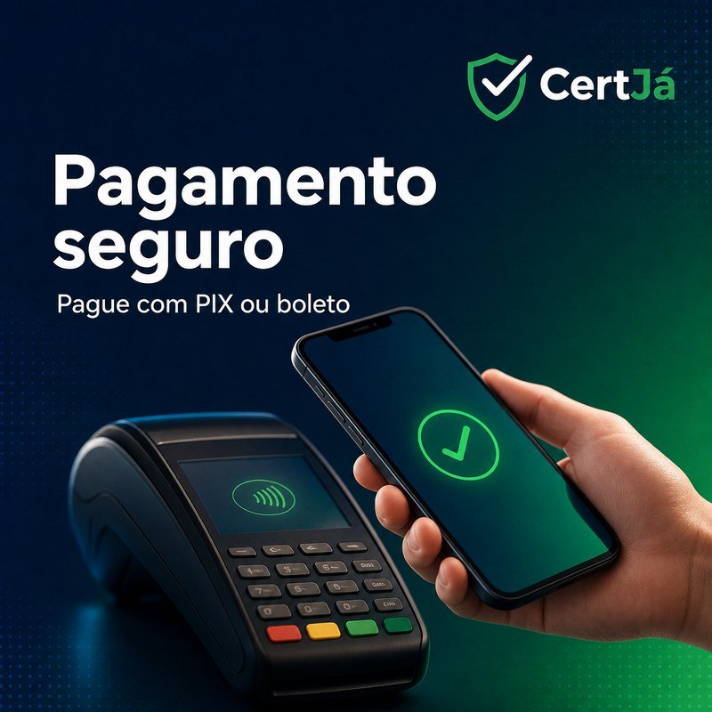 Pagamento seguro: pague com Pix ou boleto